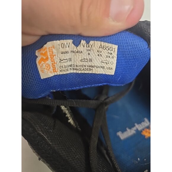 Timberland PRO Men's Powertrain Alloy-Toe Work Shoes A1VDY Black/Blue Size 10W - Picture 4 of 7